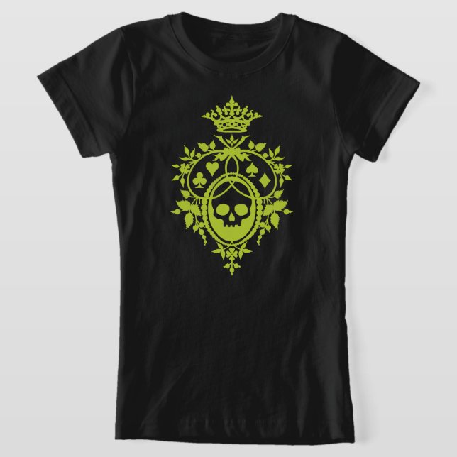 T-shirt Crâne Vert Et Costume Carte Crest (Poser)