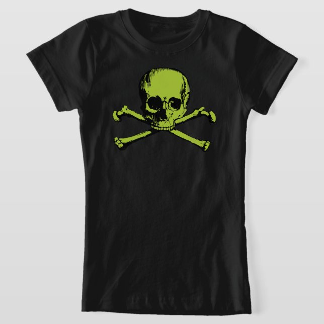 T-shirt Crâne Vert Et Crossbones (Poser)