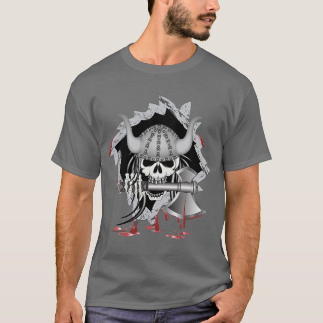 T-shirt Crâne viking (Devant)
