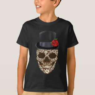 T-shirt Crâne vintage Sugar Top Chapeau Rose rouge