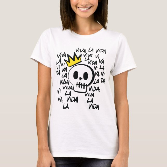 T-shirt crâne Viva La Vida - Tee graphique en gras (Devant)