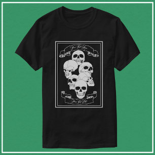 T-shirt Crânes avec bannières et texte personnalisable noi