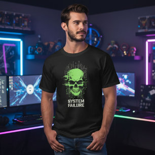T-Shirt Crânes de jeu Cyberpunk Crâne de joueur