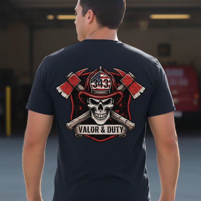 T-Shirt Crânes de Pompiers/Services d'Incendie Hac (Créateur téléchargé)