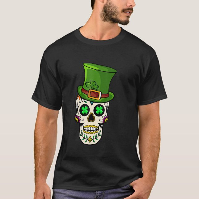 T-shirt Crânes de sucre irlandais Paddys Jour de la Saint  (Devant)