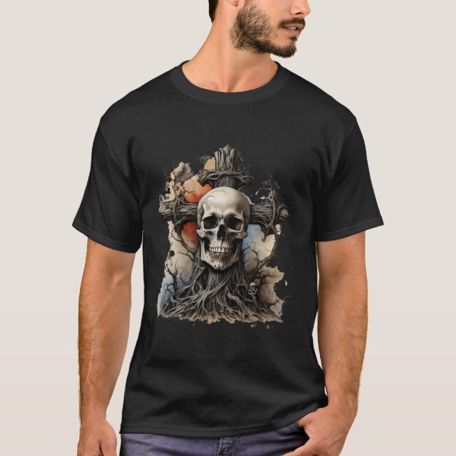 T-shirt Crânes et Croix Rassemblement (Devant)
