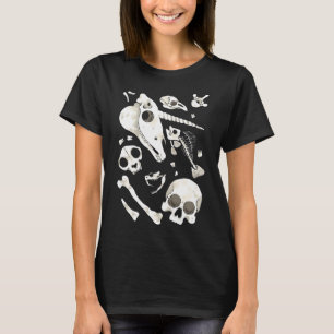 T-shirt crânes et os noirs - Wunderkammer