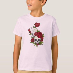 T-shirt Crânes florales Dia de los Muertos   Chemise à man