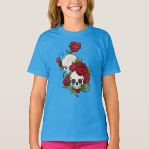 T-shirt Crânes florales Dia de los Muertos   Chemise à man