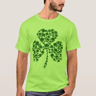 T-shirt Crânes irlandais de shamrock