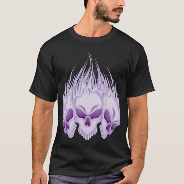 T-shirt Crânes pourpres flamboyants (Devant)
