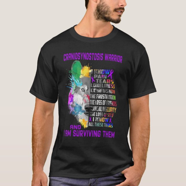 T-shirt Craniosynostose Je Connais Tout Et Je Suis Surviv (Devant)