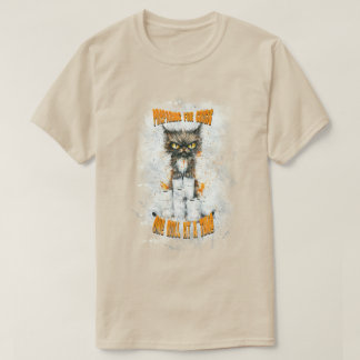 T-shirt Cranky Cat Hoarding Pour Une Crise