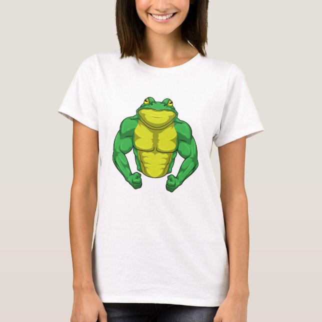 T-shirt Crapaud culturiste avec de gros muscles (Devant)
