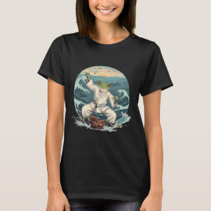 T-shirt Crapaud de karaté Taekwondo Plage Coucher de solei