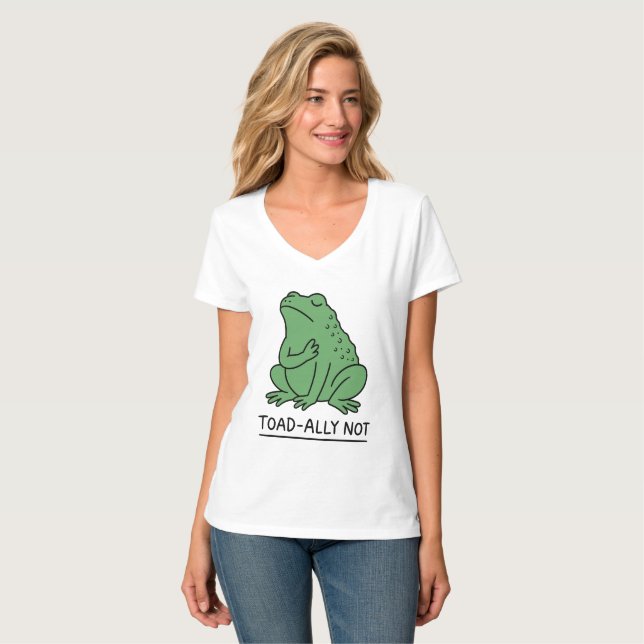 T-shirt Crapaud Drôle - Allié Pas Grenouille (Devant entier)
