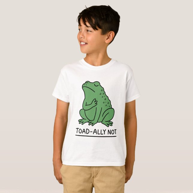 T-shirt Crapaud Drôle - Allié Pas Grenouille (Devant entier)
