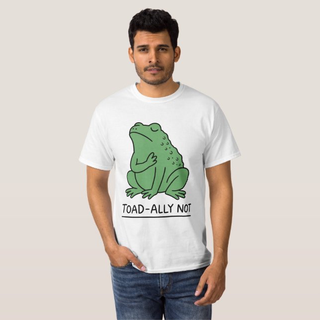 T-shirt Crapaud Drôle - Allié Pas Grenouille (Devant entier)