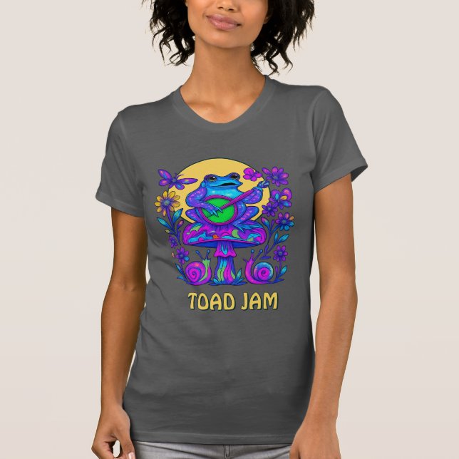 T-shirt Crapaud Rétro Psychedelique Jam Champignon Escargo (Devant)