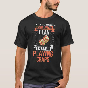 T-shirt Craps Table Crapshot Stratégie Règles Jeu Dice
