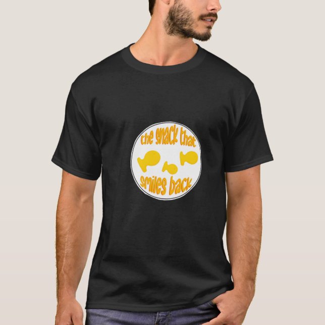 T-shirt craquelins en forme de poisson rouge (Devant)