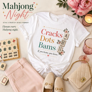 T-shirt Craques Points Bams Joueur de Mahjong Si Vous Conn