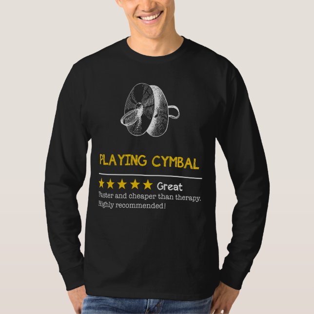 T-shirt Crash de rire : Cymbal - moins cher, plus rapide,  (Devant)