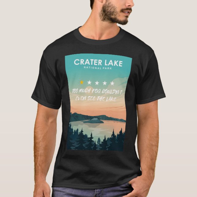 T-shirt Crater Lake National Une étoile critique parc infé (Devant)