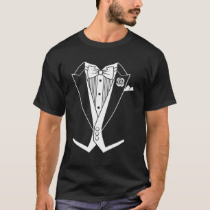 T-shirt Cravate blanche Tuxedo Tailcoat