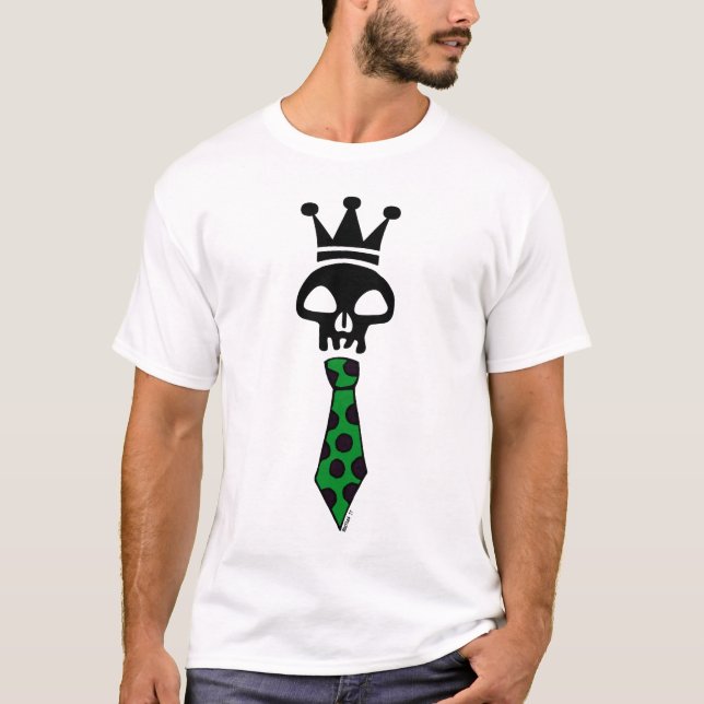T-shirt Cravate crâne vert (Devant)