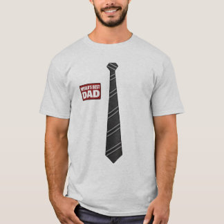 T-shirt Cravate de balise Worlds Best Papa Executive Noir