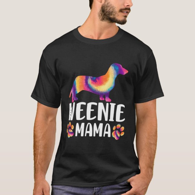 T-shirt Cravate Die Dachshund Weenie Mama (Devant)