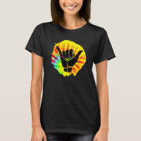 Cravate-Dye Shaka main Loose Rainbow Color Surfing
