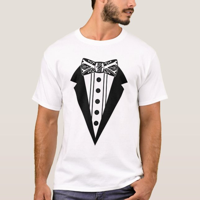 T-shirt Cravate et Tux (Devant)