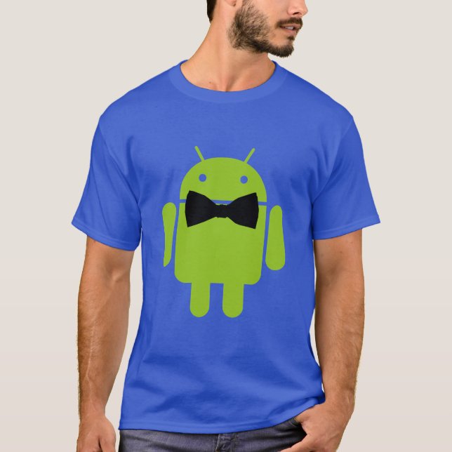 T-shirt Cravate Formelle Bow Android Robot Icon (Devant)