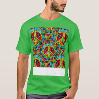 T-shirt Cravate Motif teint Psychédélique Retro Vintage
