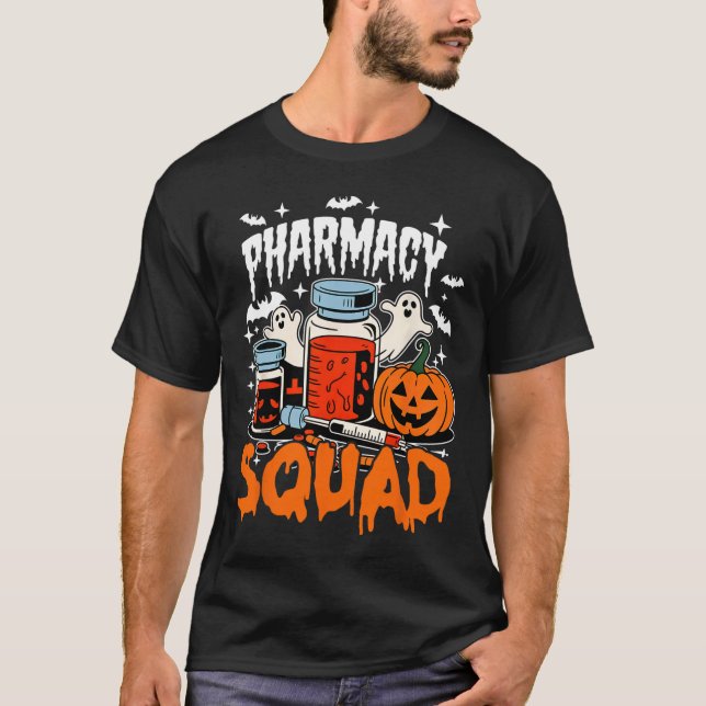 T-shirt Cravate Pills Pharmad Squad Pharmacist Technicien  (Devant)