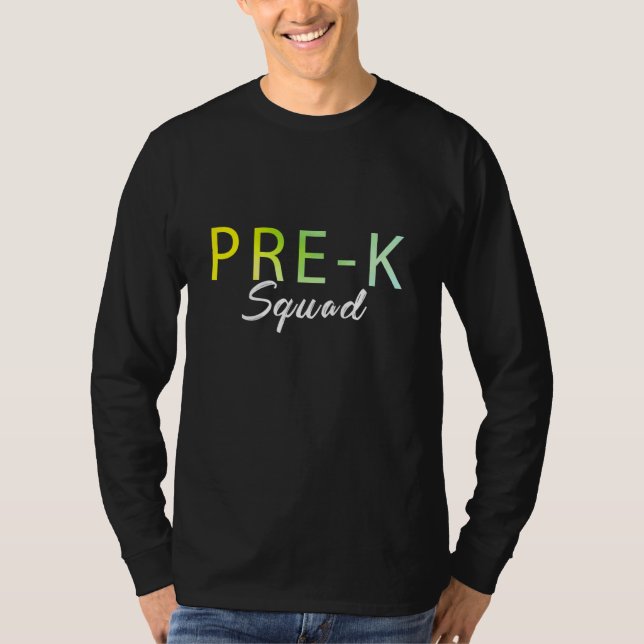 T-shirt Cravate Pré K Squad Enseignant Étudiant 100 Jours  (Devant)