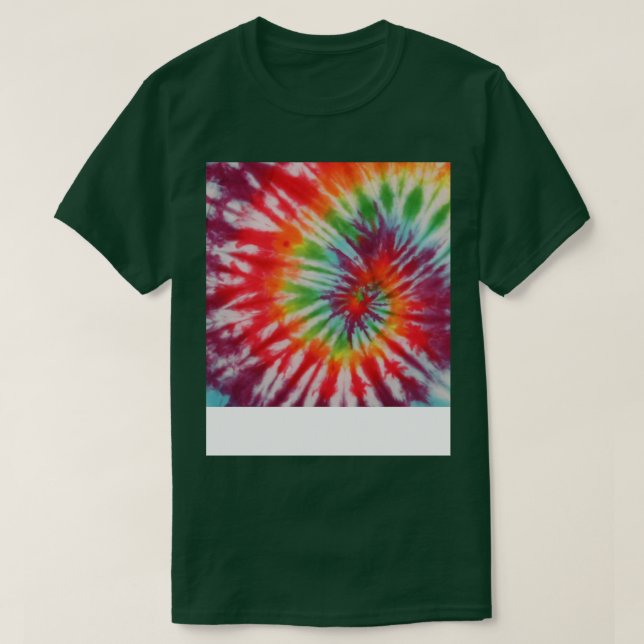 T-shirt Cravate rétro teint Motif couleur  (Design devant)