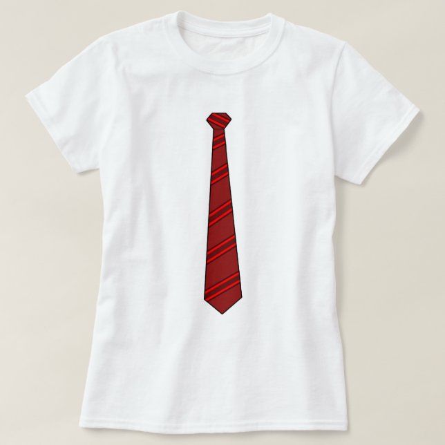 T-shirt Cravate rouge (Design devant)