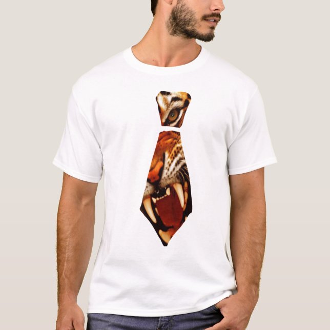 T-shirt Cravate sauvage (tigre) (Devant)