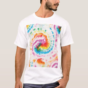 T-shirt Cravate spirale, motif tourbillon arc-en-ciel