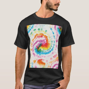 T-shirt Cravate spirale, motif tourbillon arc-en-ciel