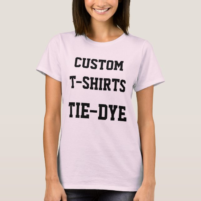 T-shirt CRAVATE-T-SHIRT personnalisée pour femmes ROSE (Devant)