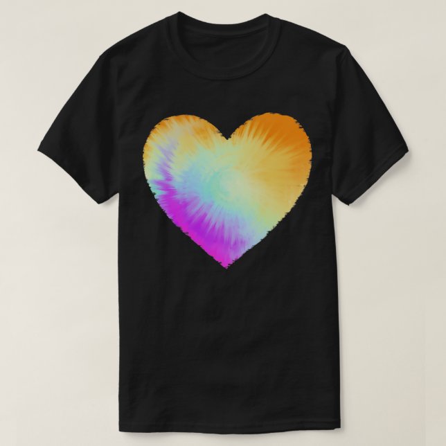 T-shirt cravate teinture coeur 1 (Design devant)