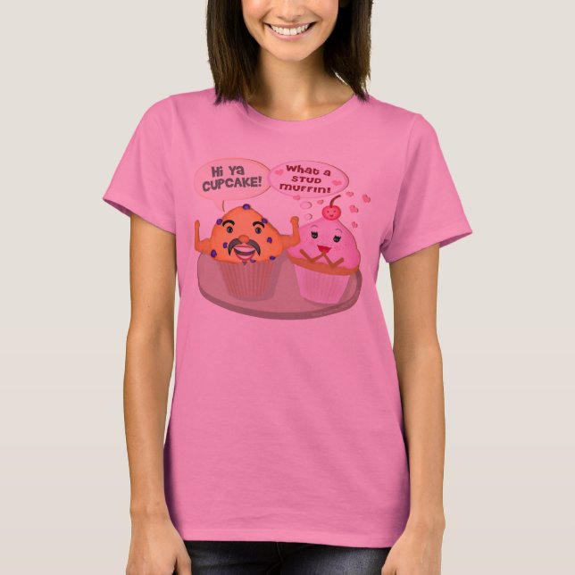 T-shirt Cravate-Teinture de Cupcake drôle (Devant)