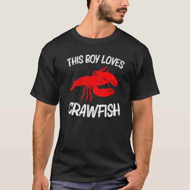 T-shirt Crawfish Boys Kids Crayfish  Crawfish Eating (Devant)