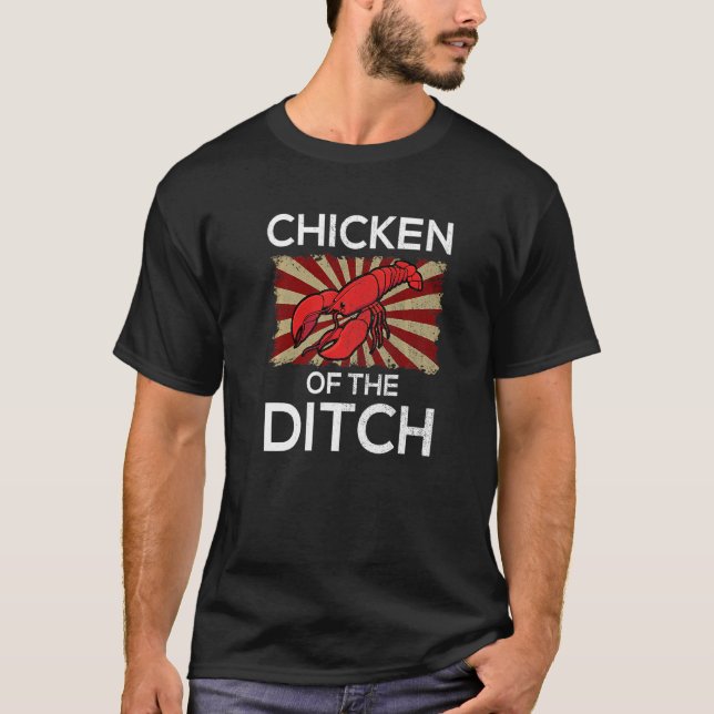 T-shirt Crawfish Cajun Nourriture Poulet Du Ditch Premium_ (Devant)