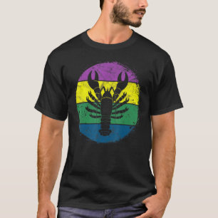 T-shirt Crawfish Circulaire Silhouette Crabe Mardi Gras Ma