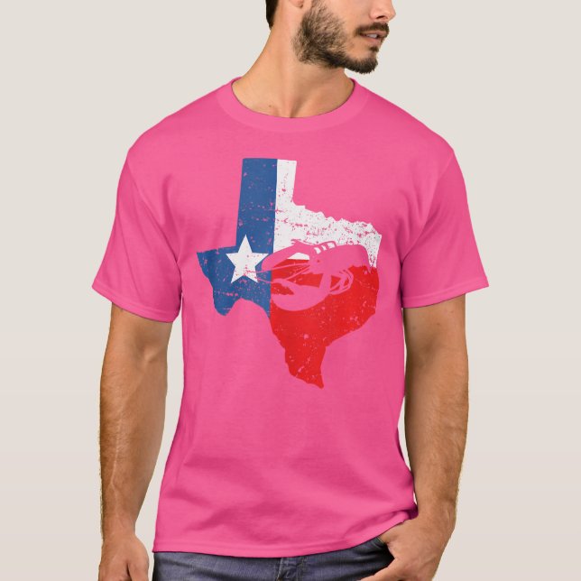T-shirt Crawfish Crawfish fruits de mer du Texas (Devant)